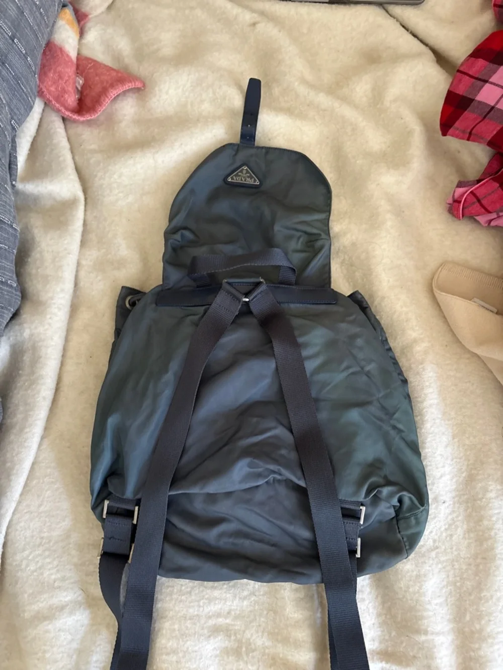 Prada vintage Navy Nylon Backpack - Picture 6 of 9